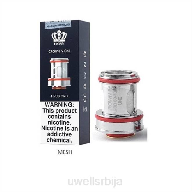 UWELL CROWN 4 заменски намотаји (4 пакета) ун2 дуал месх 0.23охм 4TVT184 | BEST UWELL FLAVOURS