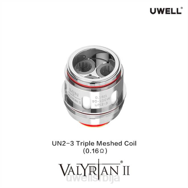 UWELL VALYRIAN 2 заменски намотаји (2 пакета) ун2-3 трипле месх 0.16охм 4TVT30 | BUY UWELL VAPE